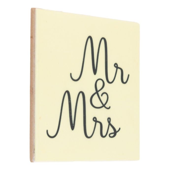 Tegeltje - Mr & mrs