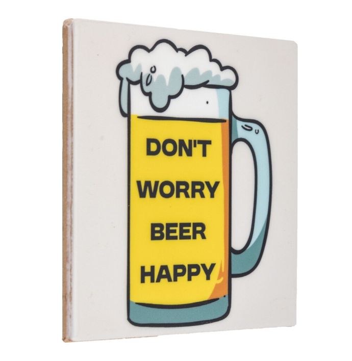Tegeltje - Don't worry beer happy 