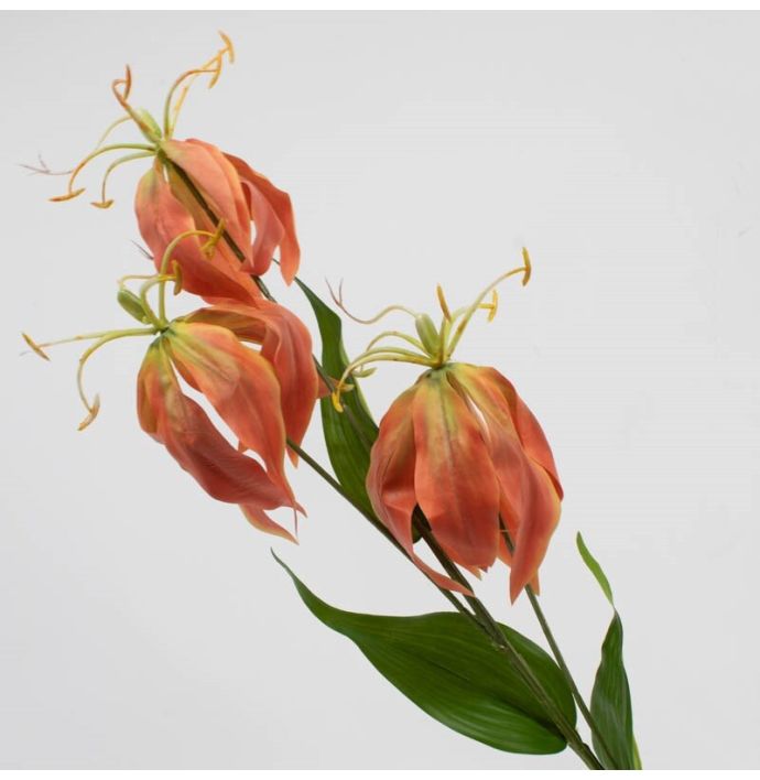Kunstbloem gloriosa oranje