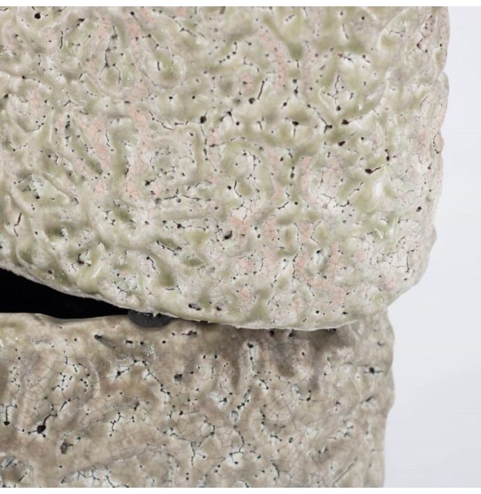 Aardewerk vensterbank vaas flowers pink