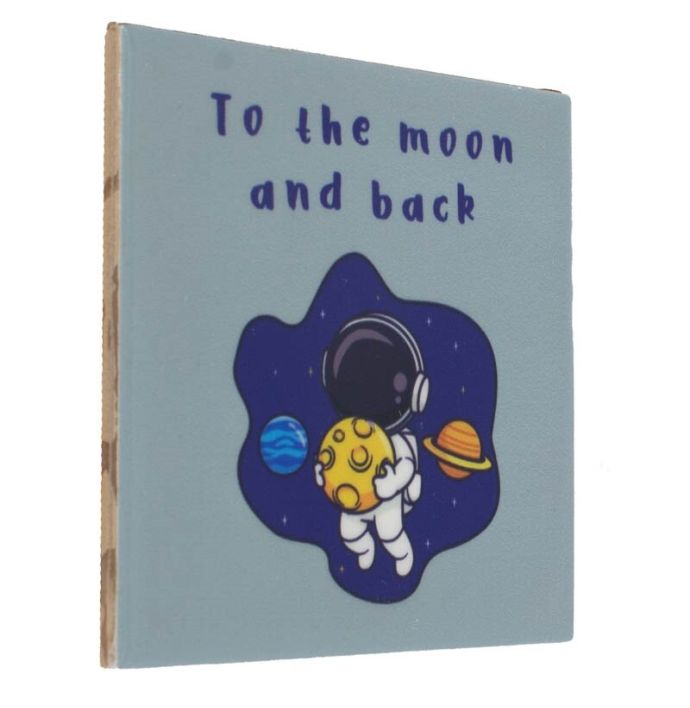 Tegeltje 'To the moon and back'