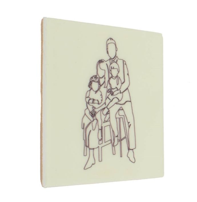 Tegeltje 'Family of 4'