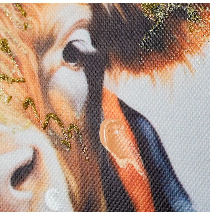 Schilderij schotse hooglander dekentje