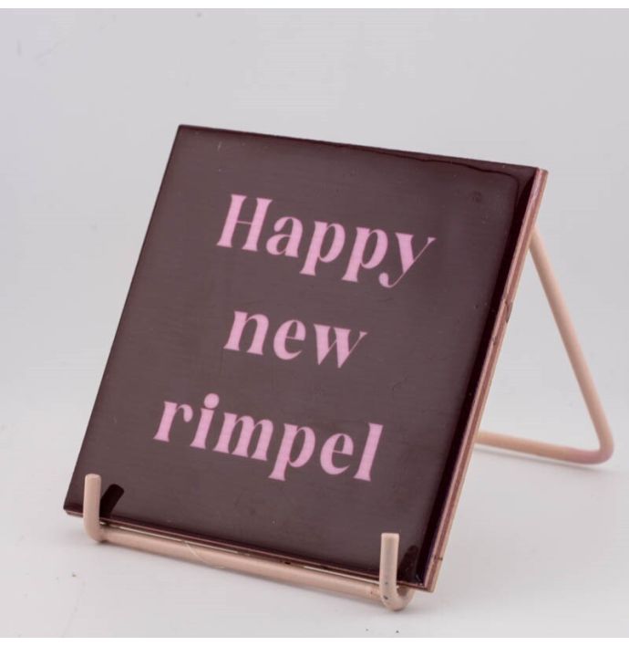 Tegeltje 'Happy new rimpel'