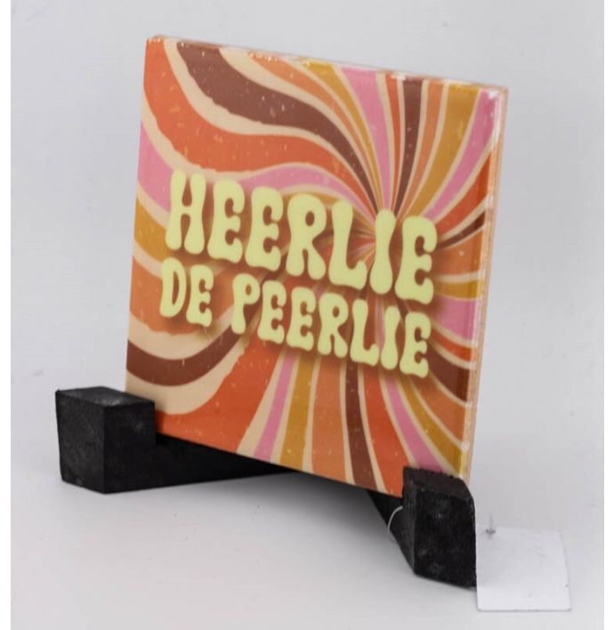 Tegeltje 'Heerlie de peerlie'