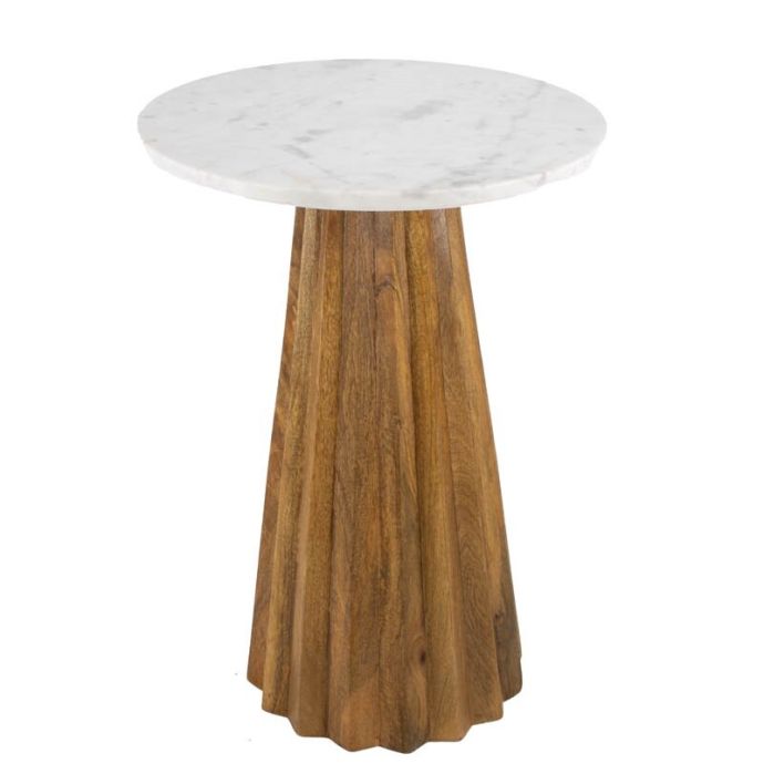 Bijzettafel Num met marmeren blad