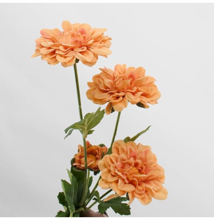 Kunstbloem chrysant oranje