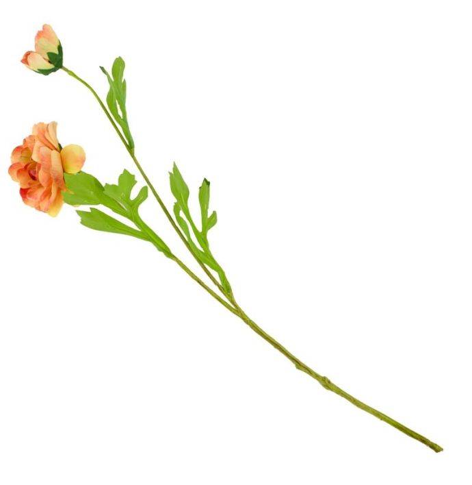 Kunstbloem ranonkel geel/oranje