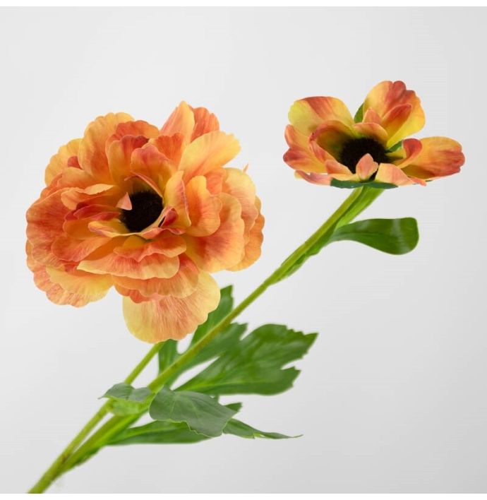 Kunstbloem ranonkel geel/oranje