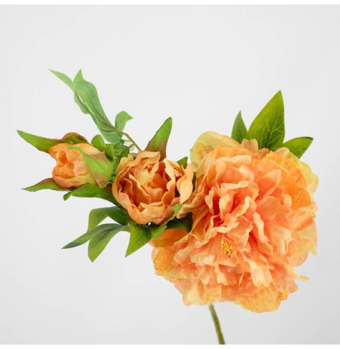 Kunstbloem pioen peach