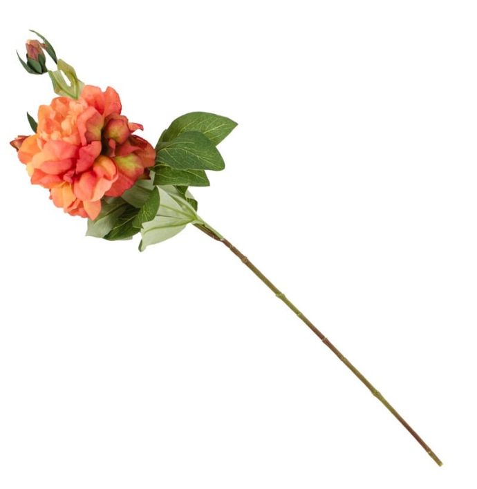 Kunstbloem pioen oranje