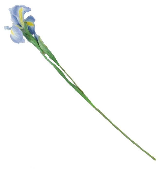 Kunstbloem real touch iris blauw