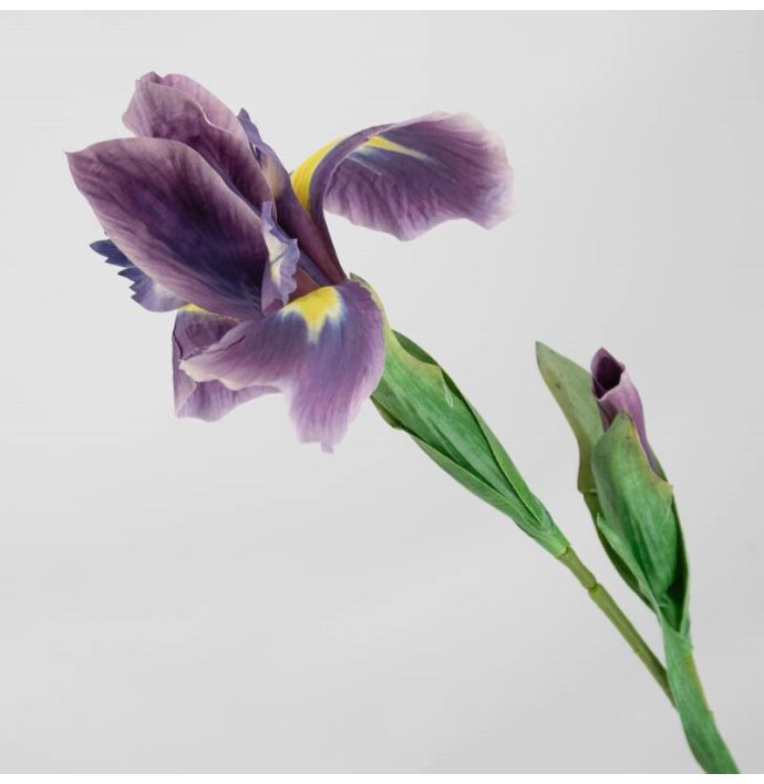 Kunstbloem real touch iris paars