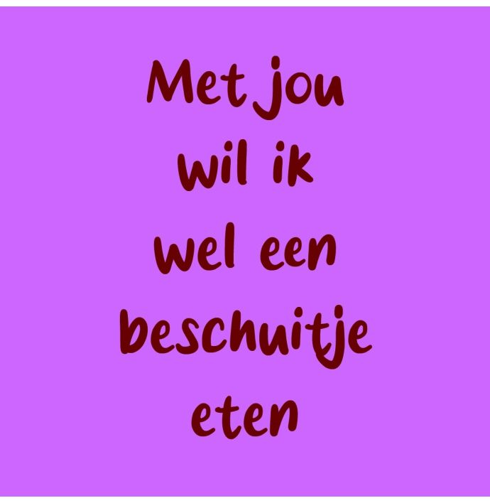 Tegeltje - Beschuitje eten 