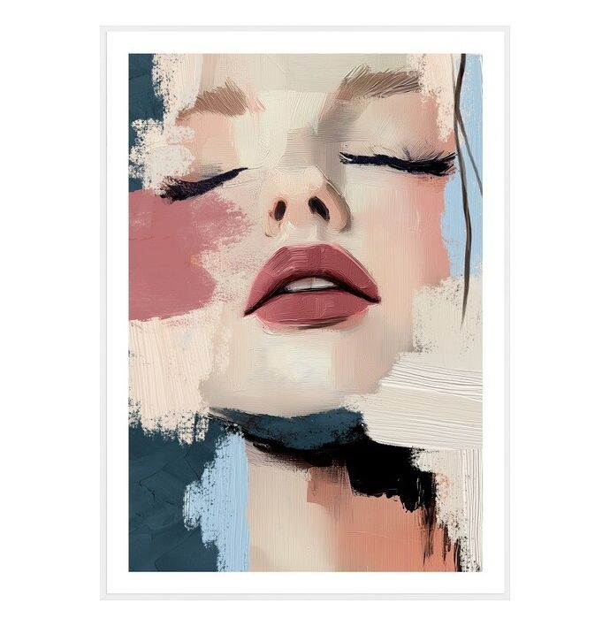 Schilderij vrouw abstract 50x70cm