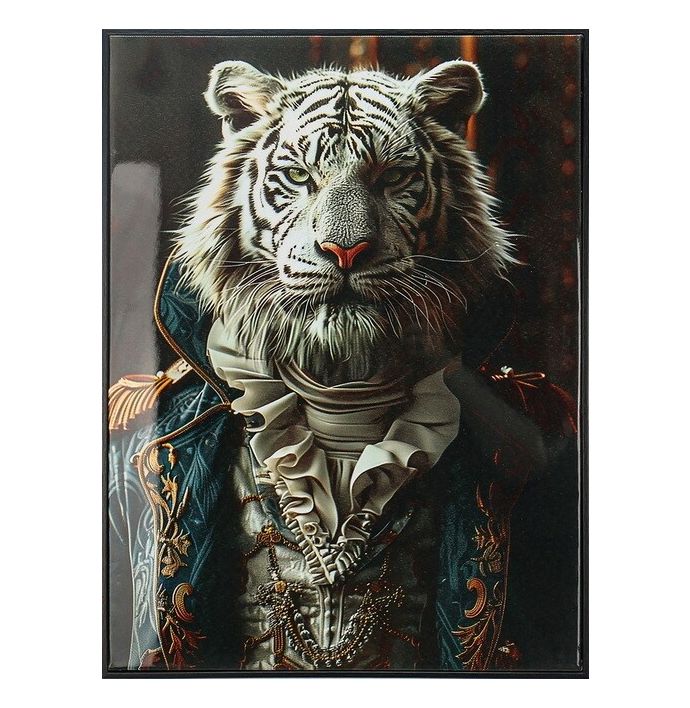 Schilderij regency leeuw 45x60cm