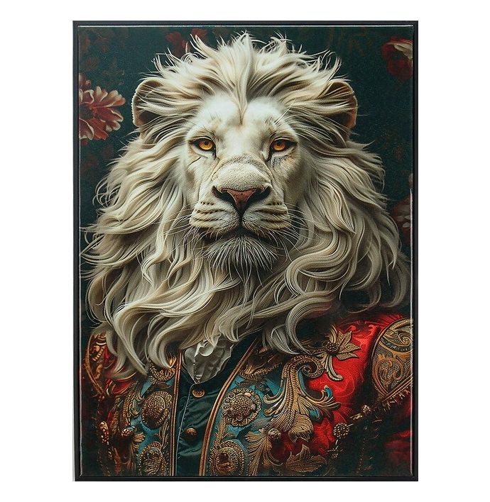 Schilderij regency leeuw 45x60cm