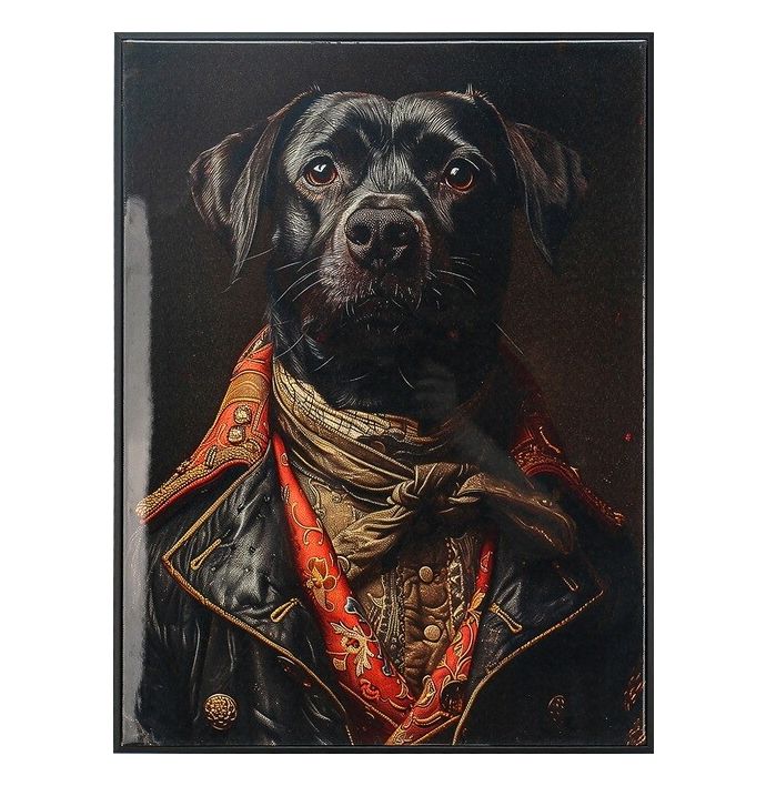 Schilderij regency hond 45x60cm