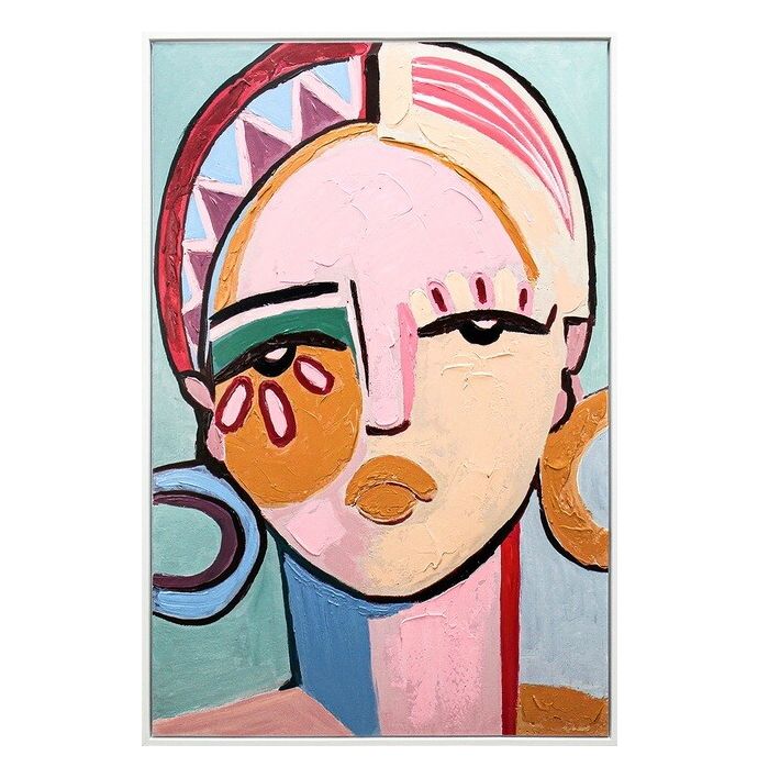 Schilderij vrouw modern 80x120cm