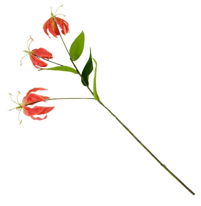 Kunstbloem gloriosa oranje