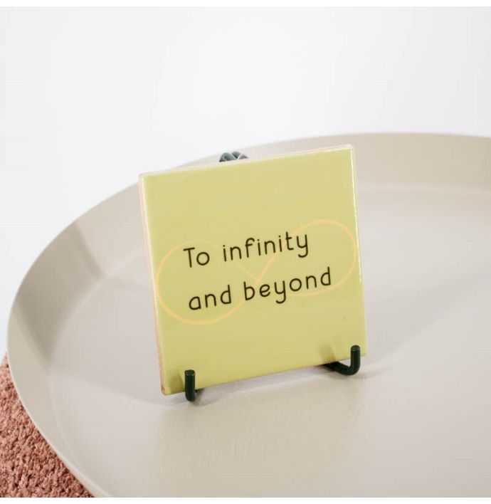 Tegeltje 'To infinity'