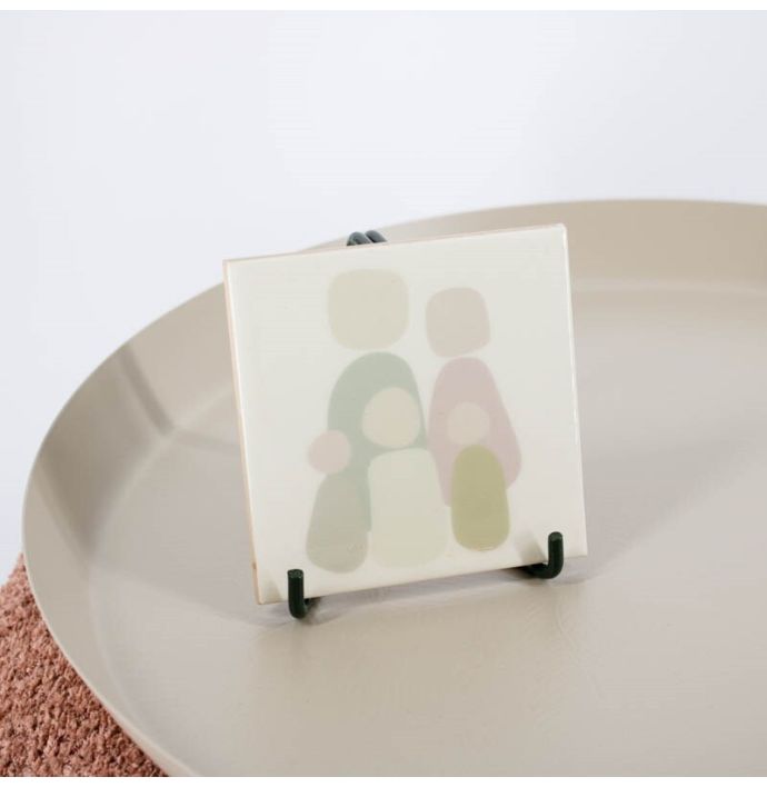 Tegeltje 'Family of five'