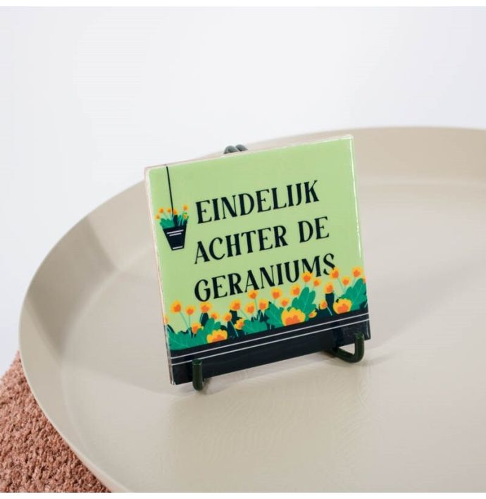 Tegeltje 'Geraniums'