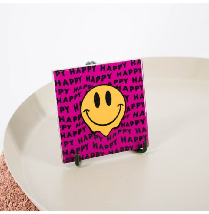 Tegeltje 'Smiley happy'