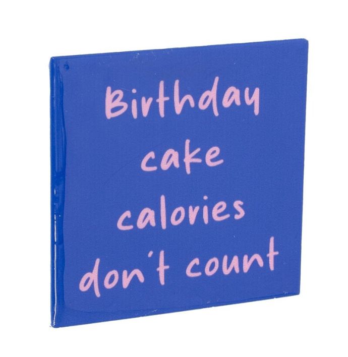 Tegeltje - Birthday cake calories