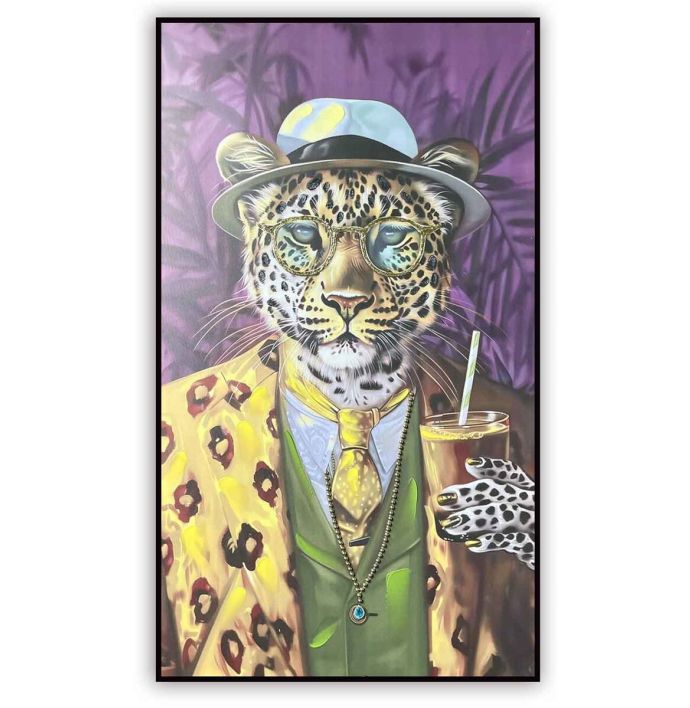 Schilderij cool cheetah 70x120cm