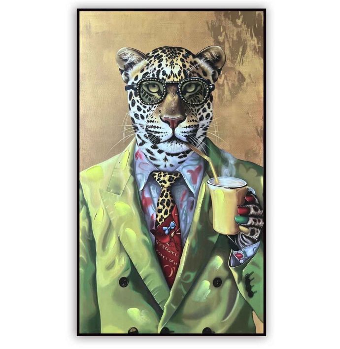 Schilderij cool cheetah 70x120cm