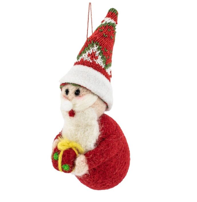 Wollen hanger kerstman pakje