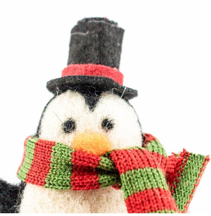 Wollen hanger pinguin hoed