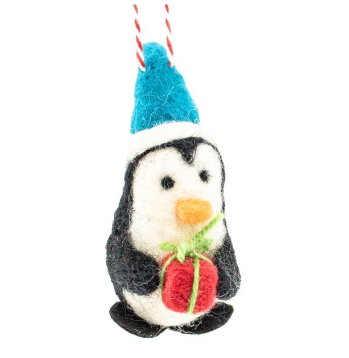 Wollen hanger pinguin pakje