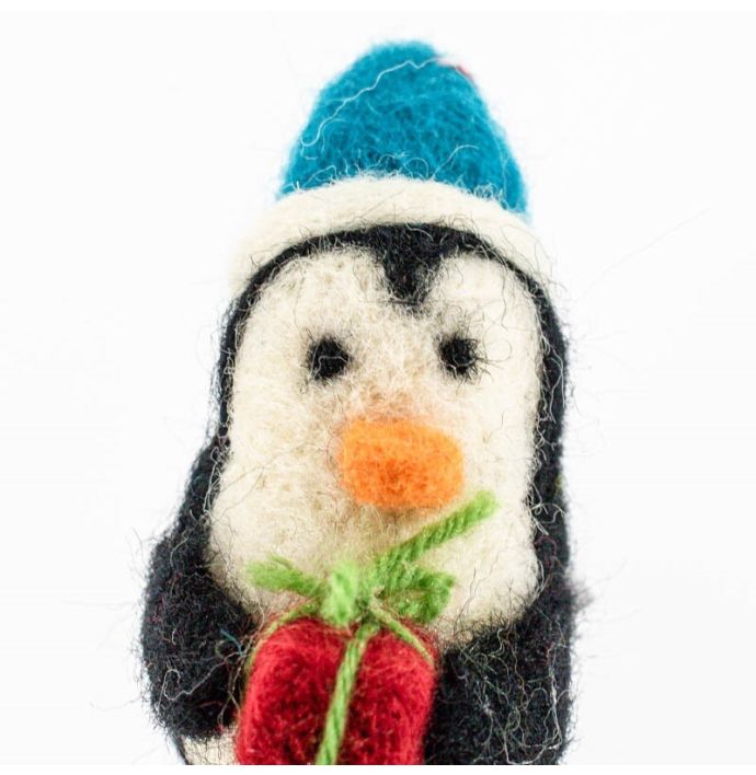 Wollen hanger pinguin pakje