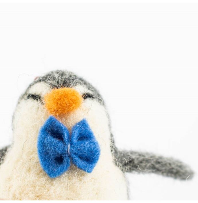 Wollen hanger pinguin strik