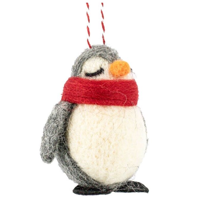 Wollen hanger pinguin sjaal