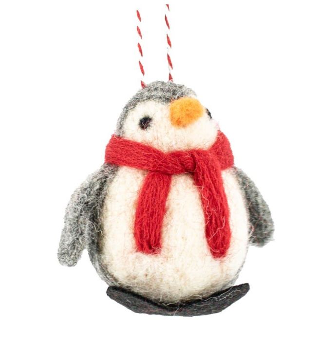 Wollen hanger pinguin sjaal
