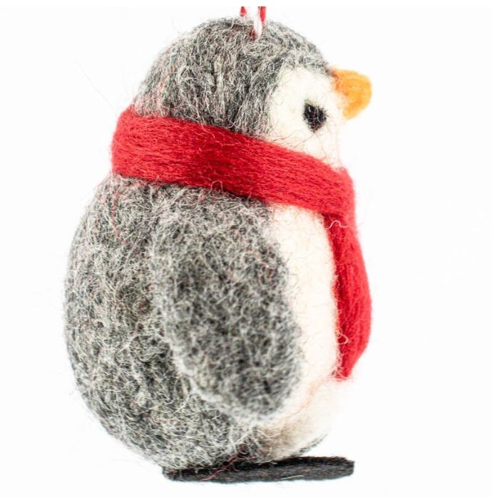 Wollen hanger pinguin sjaal