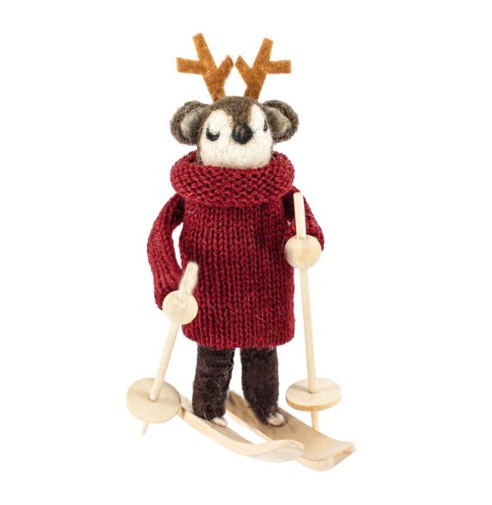 Wollen hanger rendier ski's