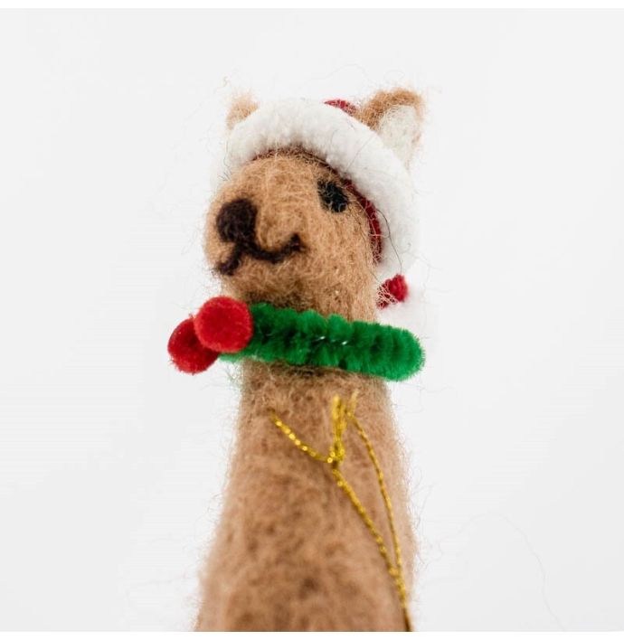 Wollen hanger hert kerstmuts