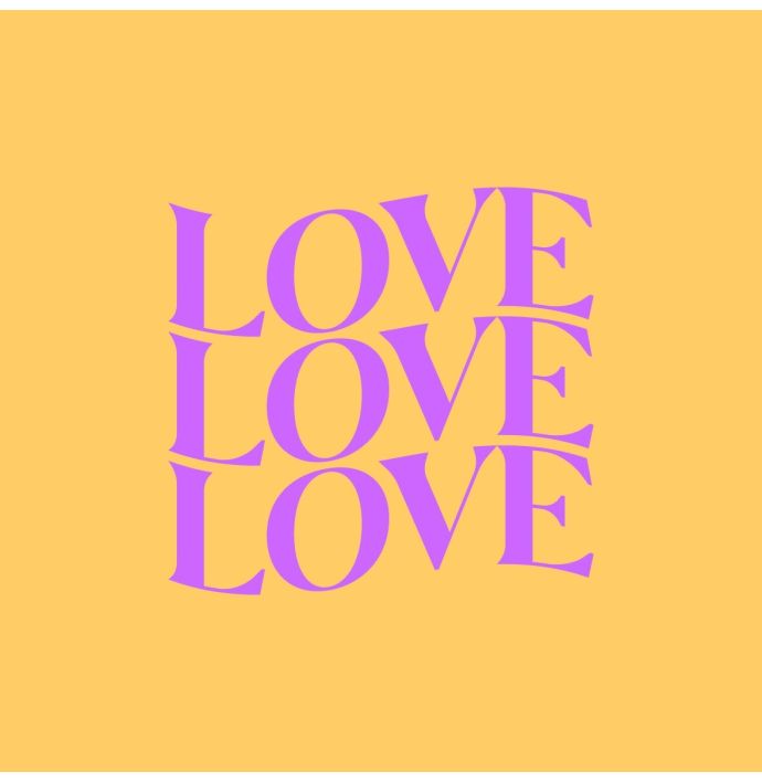 Tegeltje - Love love love