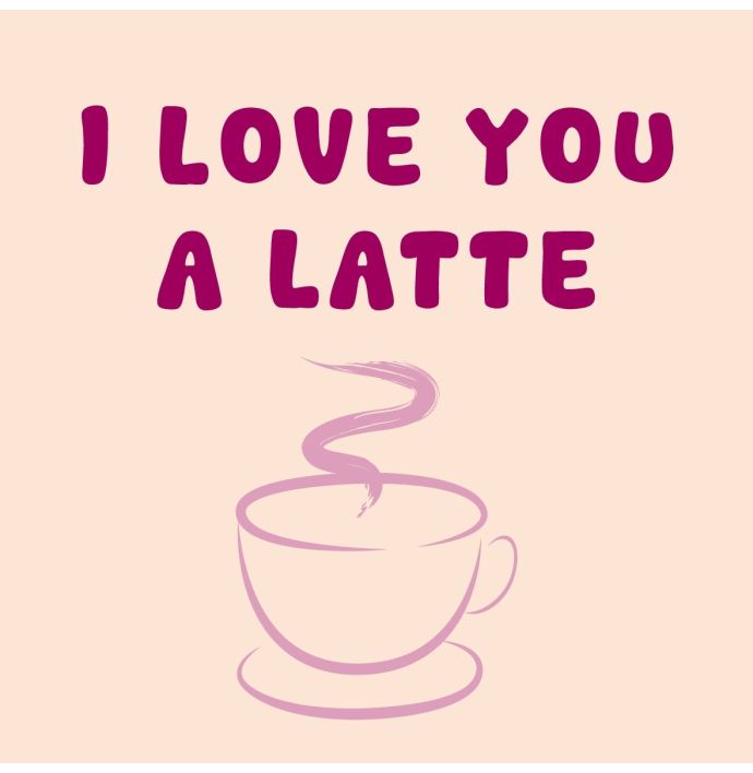 Tegeltje - I love you a latte