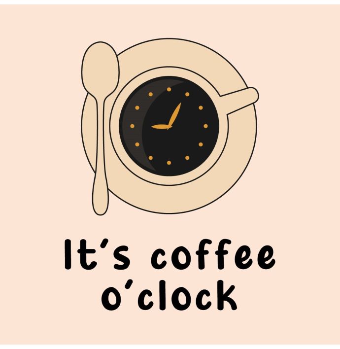 Tegeltje - Coffee o'clock