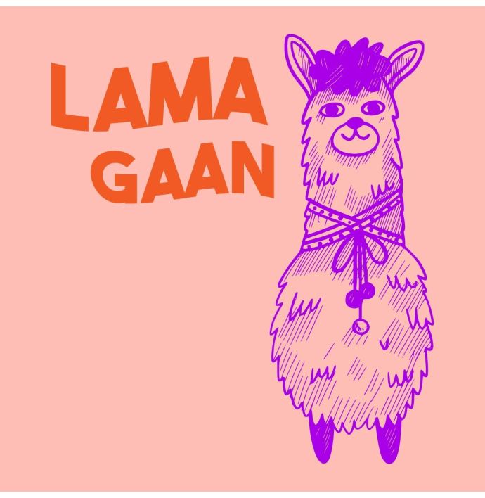 Tegeltje - Lama gaan