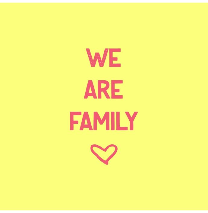 Tegeltje 'We are family'