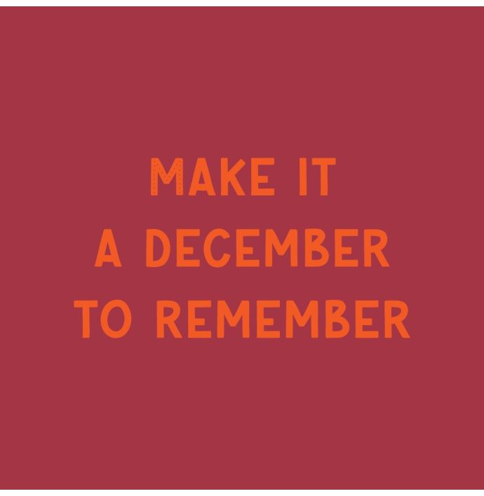 Tegeltje 'December to remember'
