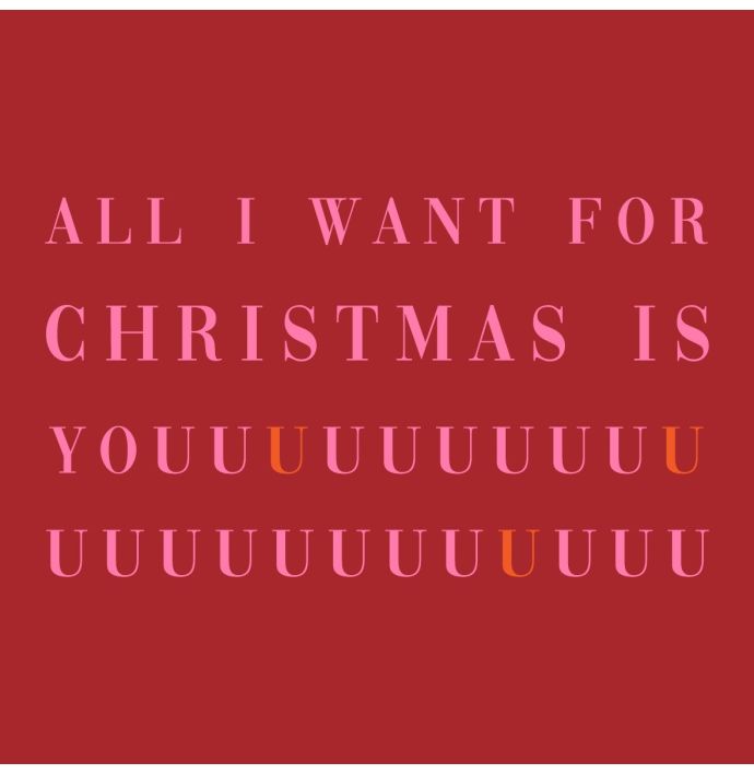 Tegeltje 'All I want for christmas'