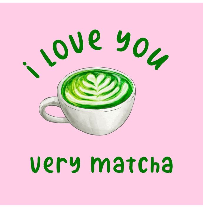 Tegeltje 'I love you very matcha'