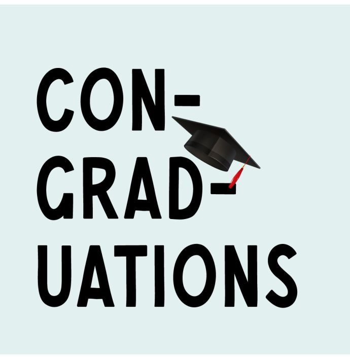 Tegeltje 'Con-grad-uations'
